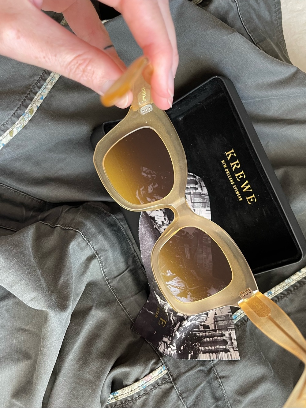 KREWE Dauphine Yellow Mirrored Sunglasses